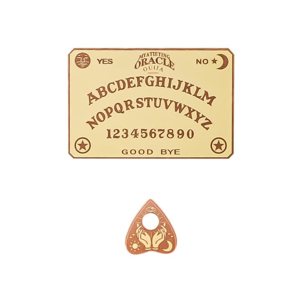 Ouija Board Spil Gummistempel, placeholder board træ