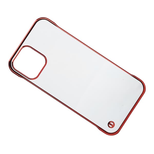 Elektropläterat Hårt PC-telefonfodral för Iphone 12 Halv Ram Transparent Mobiltelefonskydd