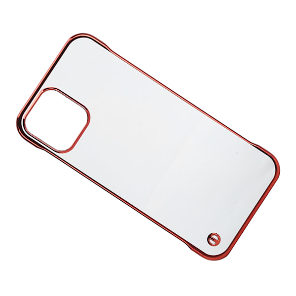 Elektropletteret Hårdt PC Telefoncover til Iphone 12 Halv Kant Transparent Mobiltelefon Cover