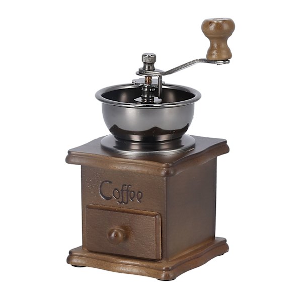 Manuell Kaffekvarn Portabel Retro Klassisk Finpolerad Utdragbar Kaffebönsmalare