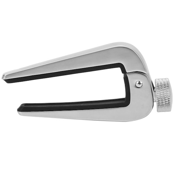 Zinklegering Akustisk Gitarr Capo Professionell Justerbar Silikonklämma för Bas Ukulele Violin Silver
