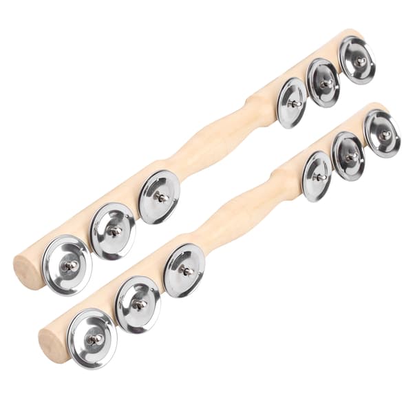 2 kpl Lasten lyömäsoitin Lelut Puinen käsikello Rattle Shaker Orff Lyömäsoittimet