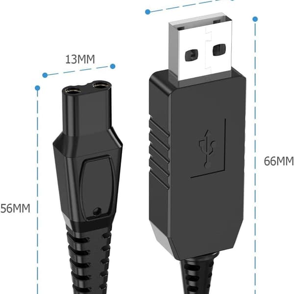 15V opladningskabel til Philips 3000 5000-serien, USB-opladningskabel til Philips 3000 5000 7000-