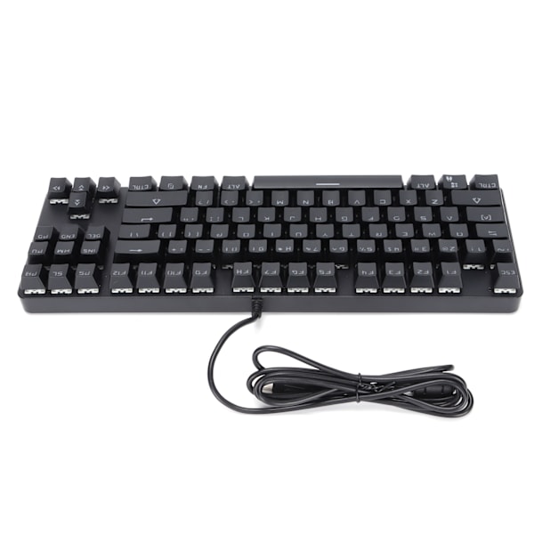 Mekanisk Gaming Tastatur 87 Taster 9 Baggrundslys Tilstande Kablet USB Baggrundsbelyst Tastatur til PC Gamere Sort