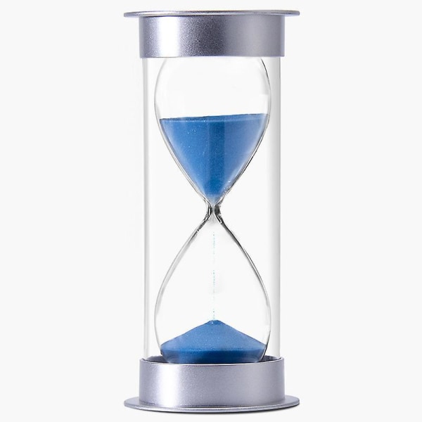 Timeglass kjøkkentimersett med 5-minutters, 10-minutters og 30-minutters timer (sølvblå farge)