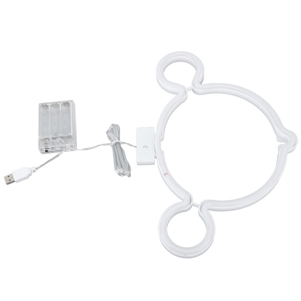 LED Neonljusskyltar USB eller Batteridriven PVC och ABS Neon Vägglampa för Sovrum Barnrum Bröllop