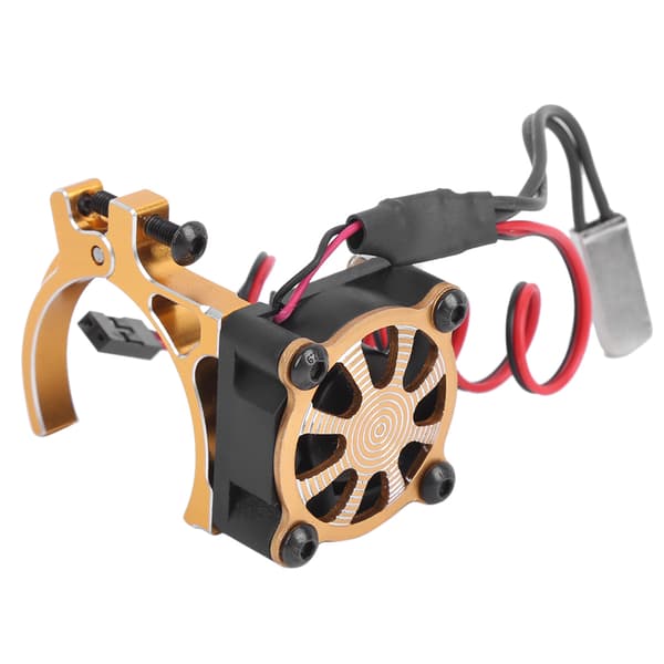 RC Modelbil Motor Køleventilator Køleplade med Termisk Sensor til 540 550 3650 3660Gylden