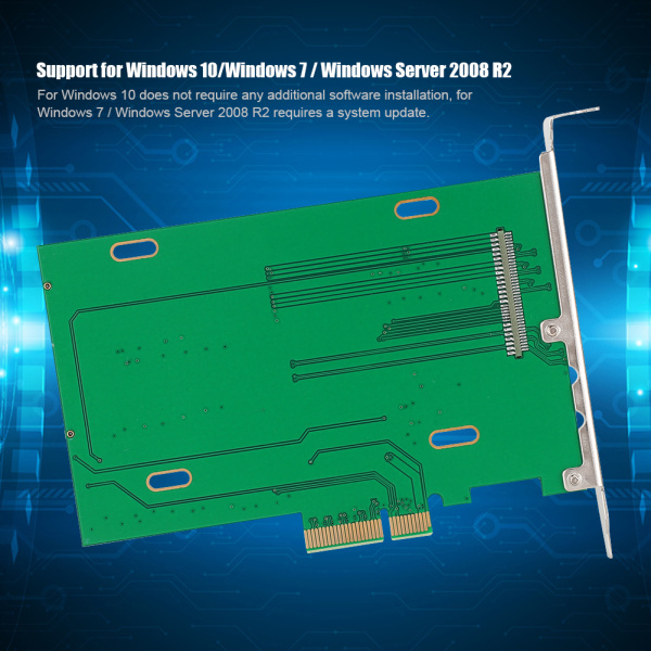 PCIe x4 til 2,5-tommer NVMe U.2 SSD SF8639 Riser Card til Intel 750 P3700/Samsung PM963