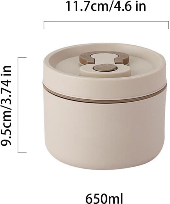 Matboks – Bento Box – Isolert Beholder – 650 ml Termisk Matboks i Rustfritt Stål – Isolert Design – Egnet for Barn, Skole, Kontor og Piknik
