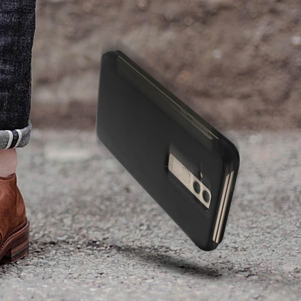 Etui med vindue til Huawei P20 Tidsvisning Videostativ Sort