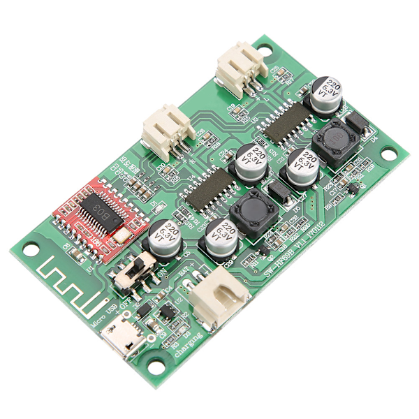 2x6W Bluetooth Effektförstärkarkort DC 5V/3.7V Litiumbatteri med Laddningshantering HF69B