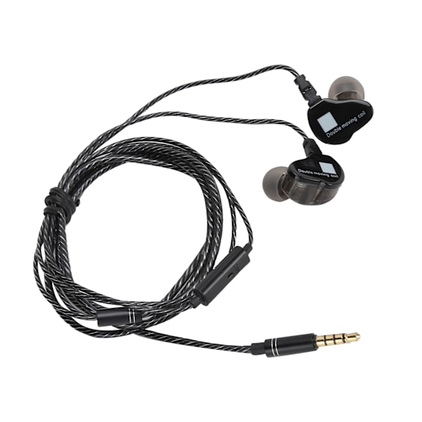 Kablet Deep Bass HIFI Øretelefoner QuadCore DualDynamic Driver F4 Øretelefoner HIFI Ørepropper