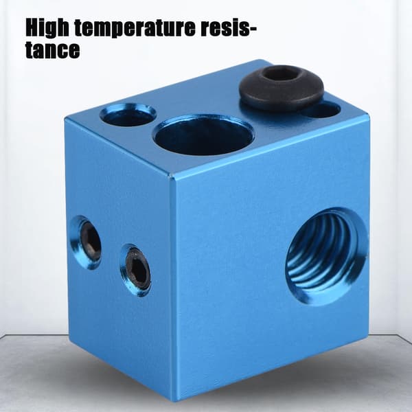 3D-skrivartillbehör Aluminium Värmeblock Värmare Hot End för Makerbot (Blå)