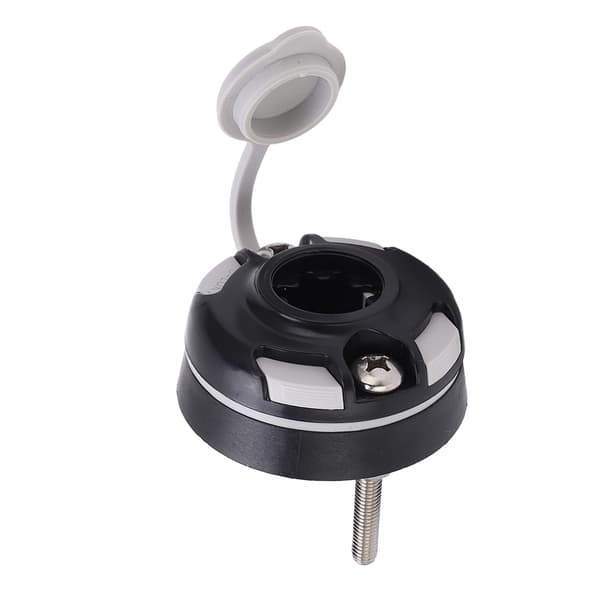 Kayak Track Mount Base Plum Shape PVC Plastic Boat Round Rail Rod Holder Accessory