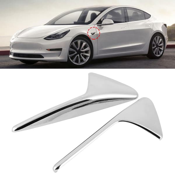 2 stk. Sidekamera Dæksel Etiket Beskyttelse Tilbehør Passer til Tesla Model 3 2018-2019