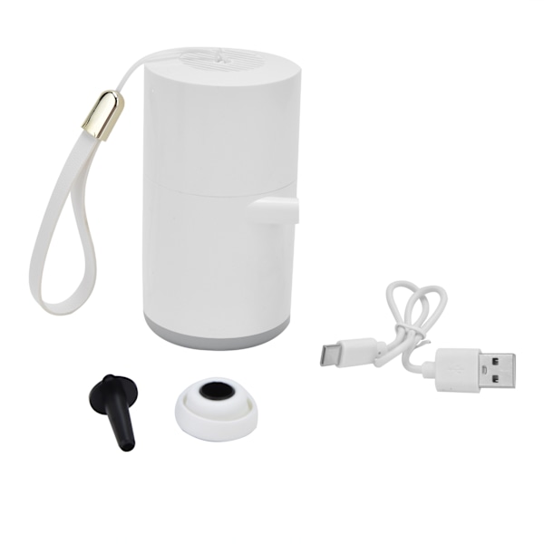 LED Mini Luftpump 4 Växlar Hög Effektivitet USB Multifunktion Batteri Luftpump för Hem Utomhus Camping Vit
