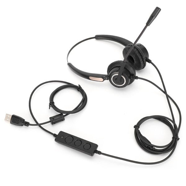 510D USB Datamaskin Øretelefon Service Telefonsentral Operatør Headset Justerbart Komfortabelt Kommunikasjon Headset