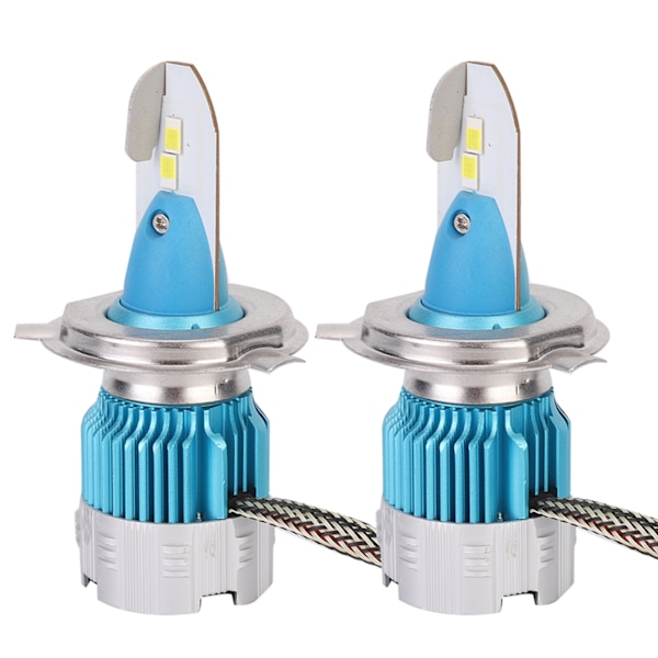2 stk 6000LM Super Lysstyrke IP67 Vanntett 30W Mi2 LED Tåkelys for H4 6500K Hovedlys