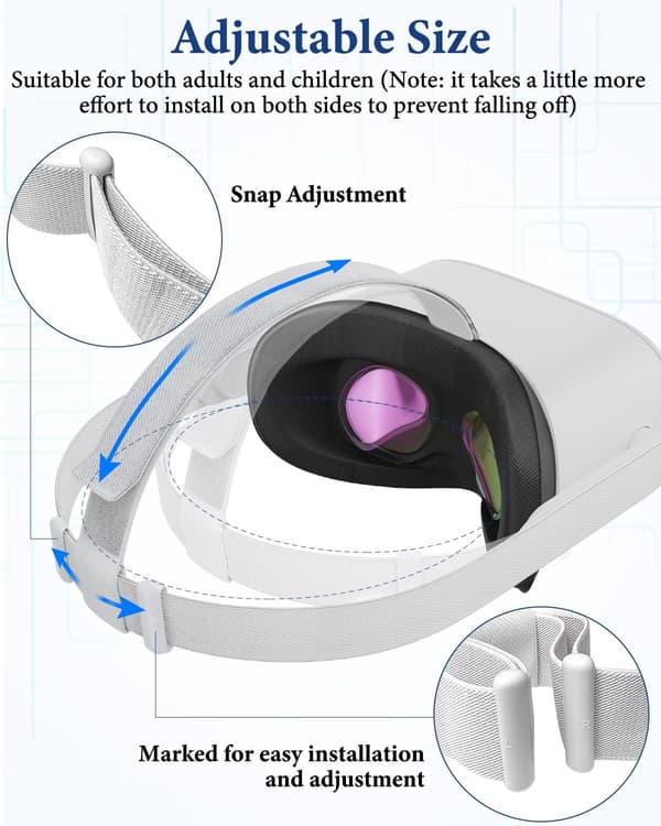 Compatible and suitable for use as a replacement VR headband for Oculus Quest 2