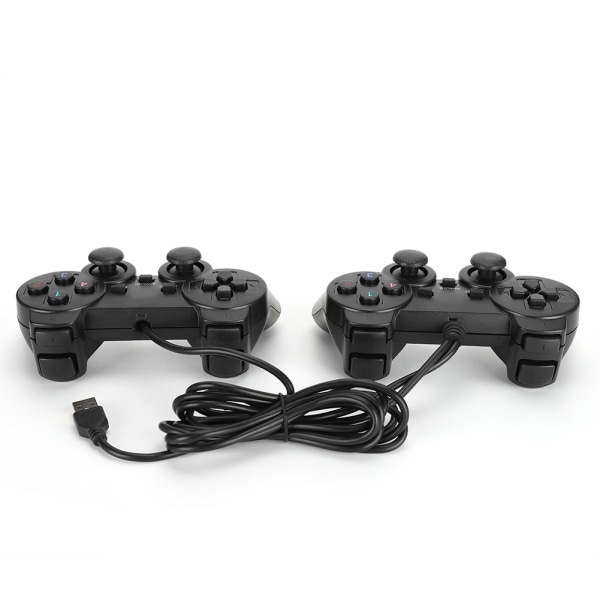 208-2 USB Värinä Kaksoistoiminen Peliohjain Joystick PC-tietokoneelle