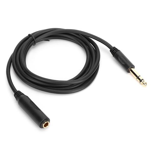 Ren kobberleder med skjerming 6,35 mm Stereo Hann til Hunn Audio Skjøtekabel for Lydkort/Elektrisk Gitar 4,5M