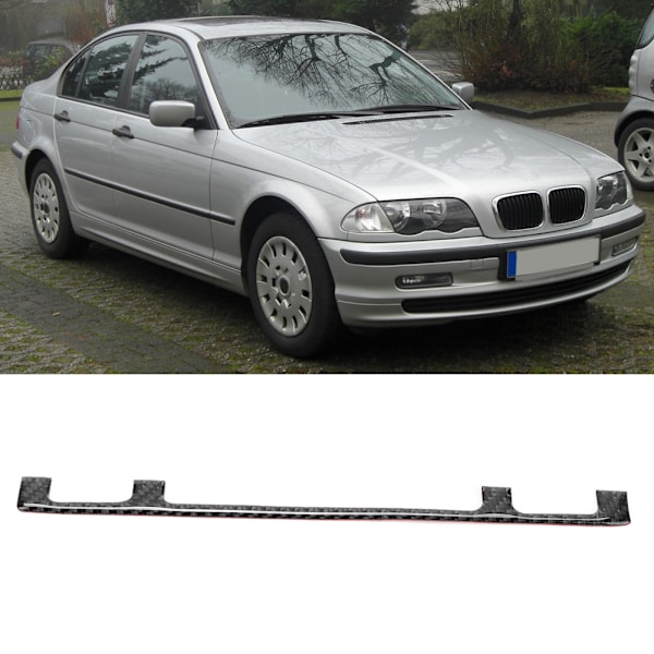 Kolfiber Centerkonsol CD Panel Trim Ram Skydd Passar för 3-serien E46 1998-2005