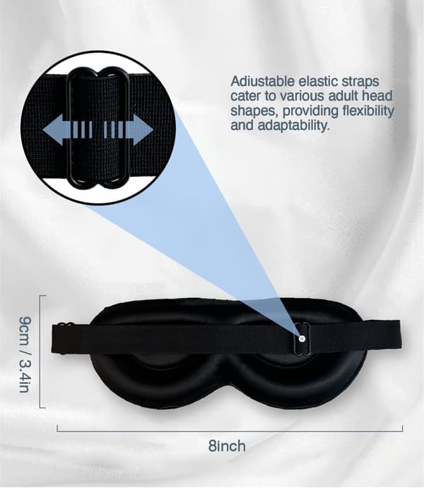 Professional Memory Foam Sleep Mask - Rose Gold Double-Sided Lycra