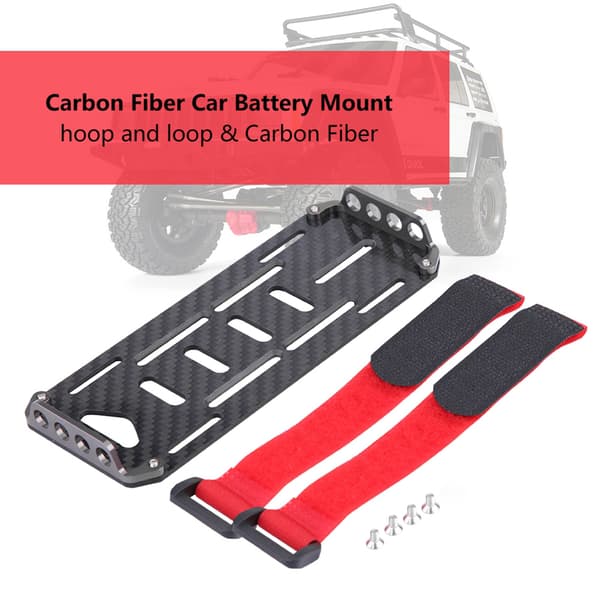 Batteriholder i kulfiber til 1/10 skala Crawler RC-bil