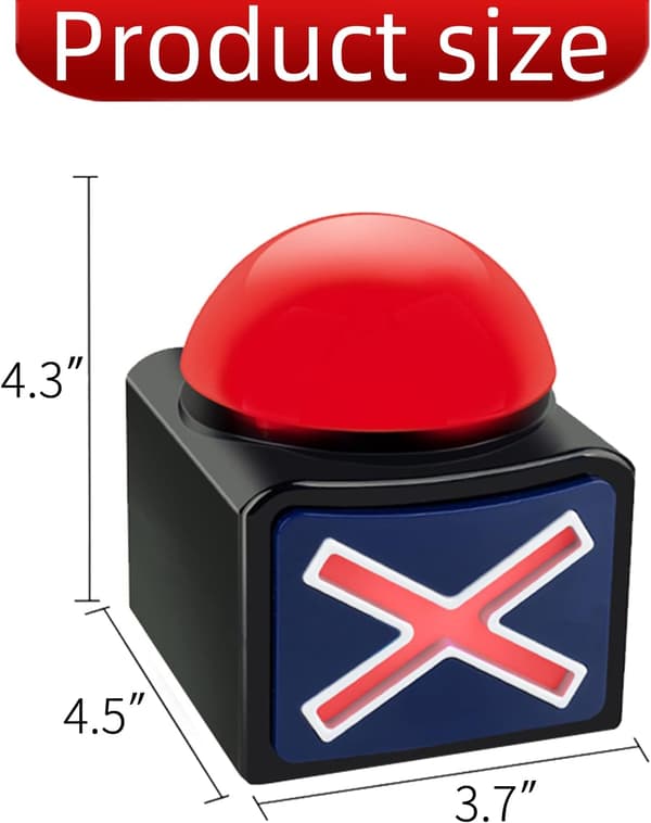 Talent Show Buzzer Competition Buzzer Sound Box Game Buzzer with Light and Sound - with Buzzer Button (2-pack)