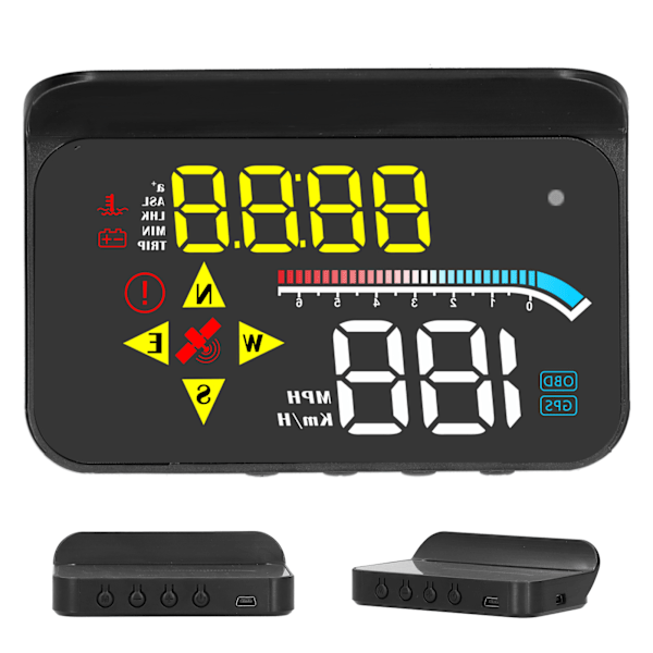 Auto OBD2 GPS-system HUD Head-up Display Digital Bilhastighetsprojektor Universal