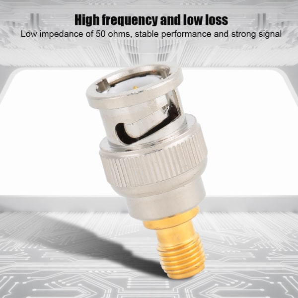 5 stk SMA-F til BNC hannkontakt for rent kobber for RF-applikasjoner Antenner Trådløse LAN-enheter