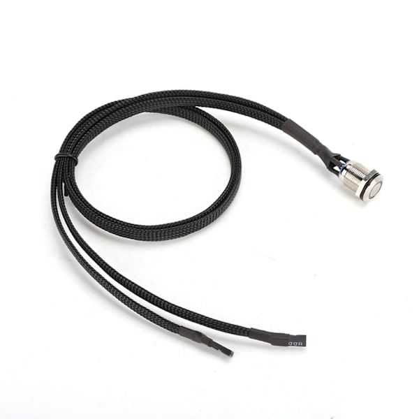 Stationær Computer Vært Genstarts Knap Metal Reset SW Knap med Kabel Blå
