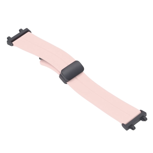 Urremærke Foldbar Magnetisk Spænde Urrem Silikon Sports Vandafvisende Udskiftningsrem til Fenix 7S/6S/5S 0,87 tommer Pink