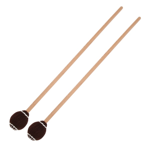 1 par Marimba hammere Bærbart ahornhåndtag Uldboldstave Percussion-legetilbehør Brun bold