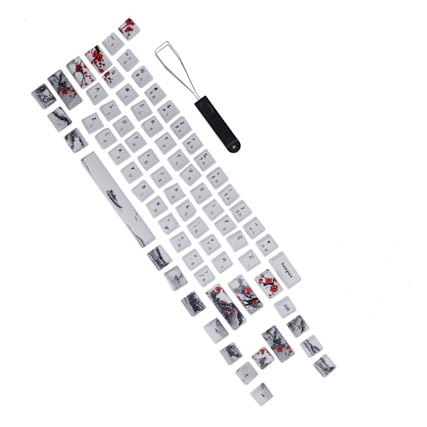 Keycaps PBT 5-sidig Sublimering 71 Tangenter Tangentbordstangenter för Mekaniska Optiska Tangentbord (Engelska Japanska)