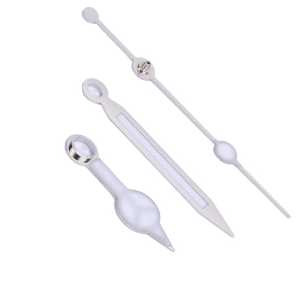 Klocka Timme Minut Sekund Visare Set Legering Självlysande Klockvisare Klockreparationsmaterial Silver