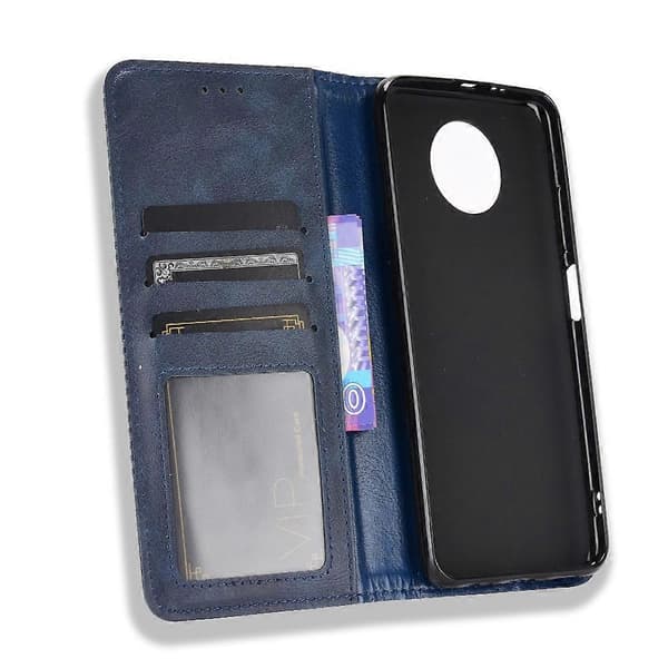 Läderfodral kompatibelt med Xiaomi Redmi Note 9T 5G / Note 9 5G Blue