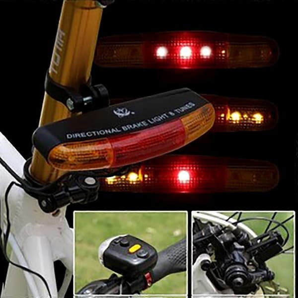 LED Cykelblinklys Retnings- og bremselygte 8-lyds horn-WELLNGS