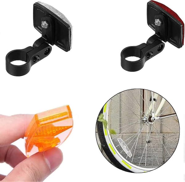 12 stk. cykelreflektor egerreflektor, cykelsikkerhedsreflektor advarselslys reflektortilbehørssæt