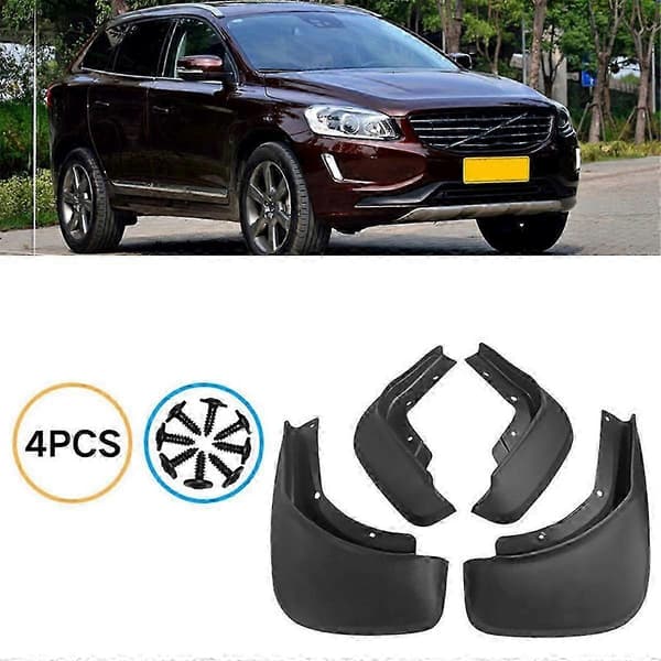 Volvo XC60 Stænklapper 4 stk ABS Stænklapper Kompatible med 2014-2017 Modeller - Black