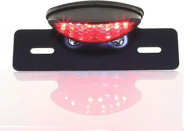 Motorcykel LED RØD Baglygte Bremsenummerpladelys Universal Modificeret Retro
