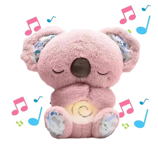 Angstdæmpende Koala Plys med Musiklys og Åndedrætsbevægelse (Pink)