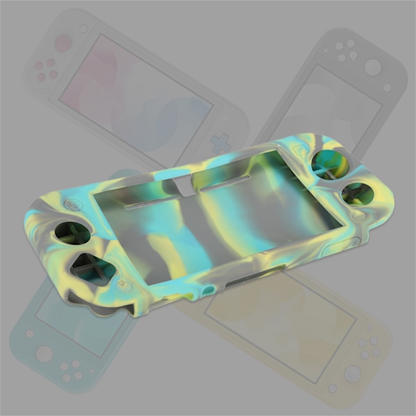 Kamouflage ABS Spelkonsol Skyddsfodral med Grepp Halkskyddstillbehör för Switch Lite