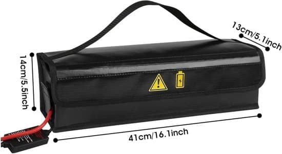 Fireproof E-bike Battery Pack - E-bike Battery Storage Box - Fireproof Battery Holder - 41 x 10 x 12 cm