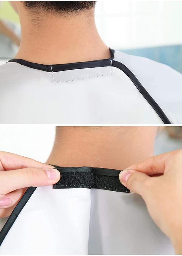 Beard Apron 2-pack - Black and White Shaving Apron with Nylon Suction Cup, Waterproof Barber Cape for Men
