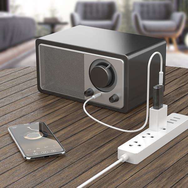 2 i 1 Trådløs Bluetooth 5.0 Modtager Sender Bilhøjttaler AUX Lydadapter