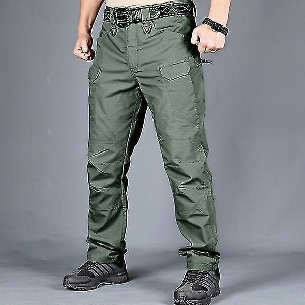 Tactical Cargo Pants for Men | Outdoor Sports Trekking Trousers | Multi-pocket Army Overalls | Green