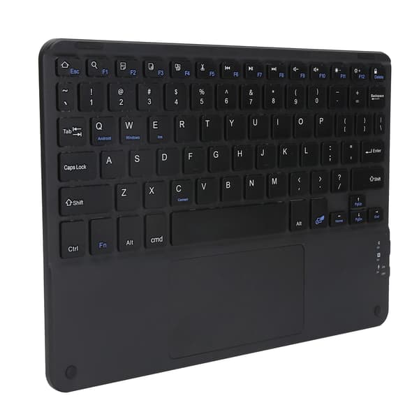 Trådløst Bluetooth Tastatur Touch MultiFunktion Eksternt Computertilbehør Firkantet Hætte 10in (Sort)