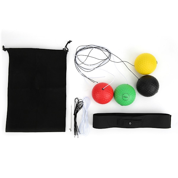 4 Balls Boxing Training Ball HeadMounted Adjustable Pu Foam Sports Fitness Equipment