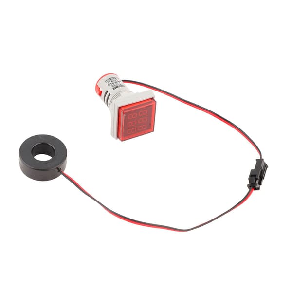 LED Digital Display AC Spænding Strømmåler Indikator 22mm 0-100A Måler Indikator (rød)